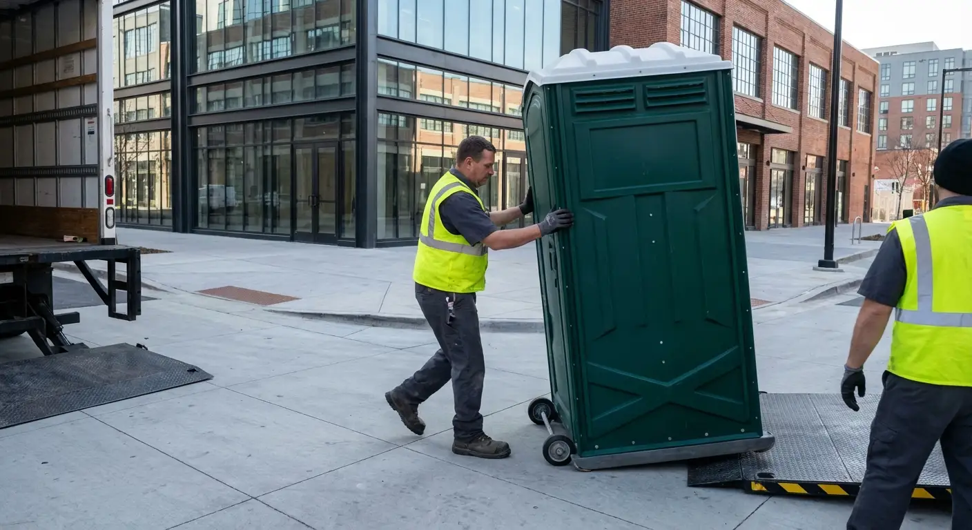 Portable restroom services in Parma Arts District