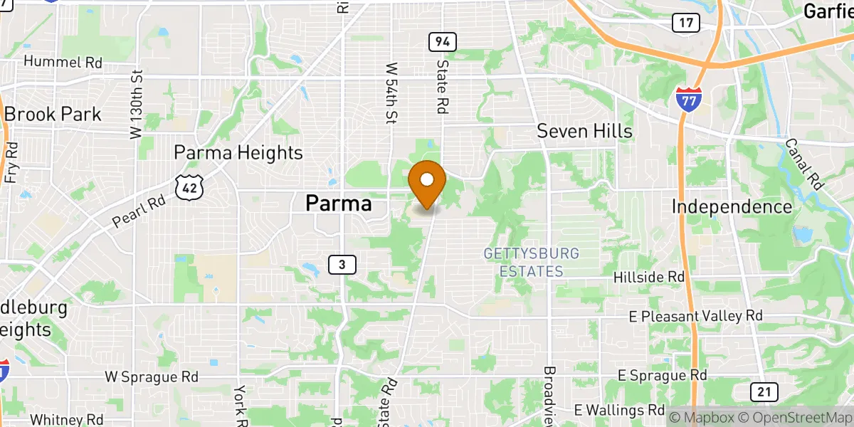 st neighborhood map in Parma, OH